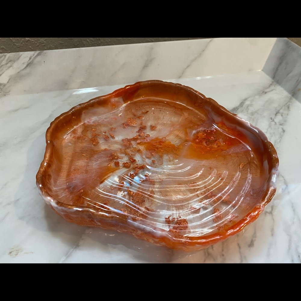 Handmade resin deco tray